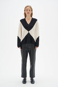 RudiIW Intarsia Pullover - French Oak/Black