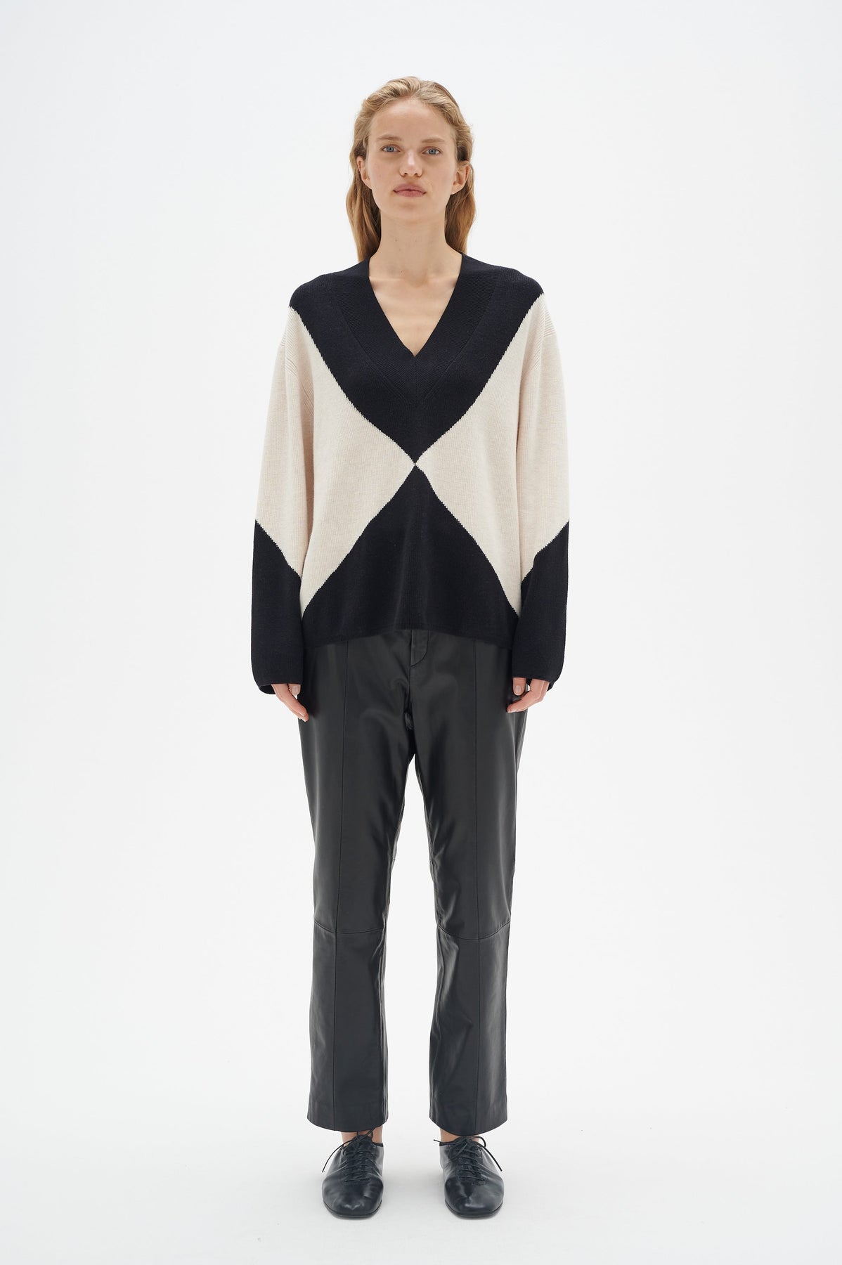 RudiIW Intarsia Pullover - French Oak/Black