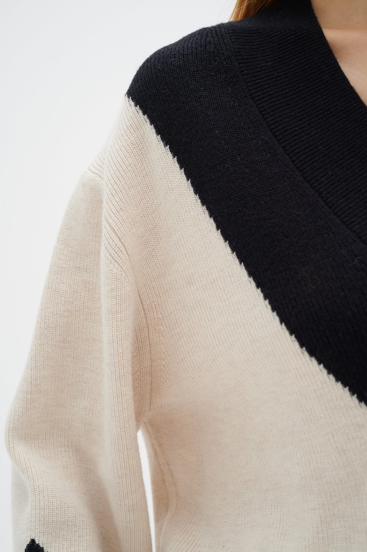 RudiIW Intarsia Pullover - French Oak/Black