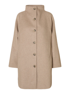 Vinni Wool Blend Coat - Sandshell Melange
