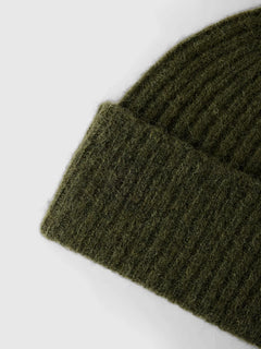 Lulu Wool Blend Knit Beanie - Kalamata Melange