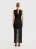 Olga Sl Slim Ankle Dress - Svart