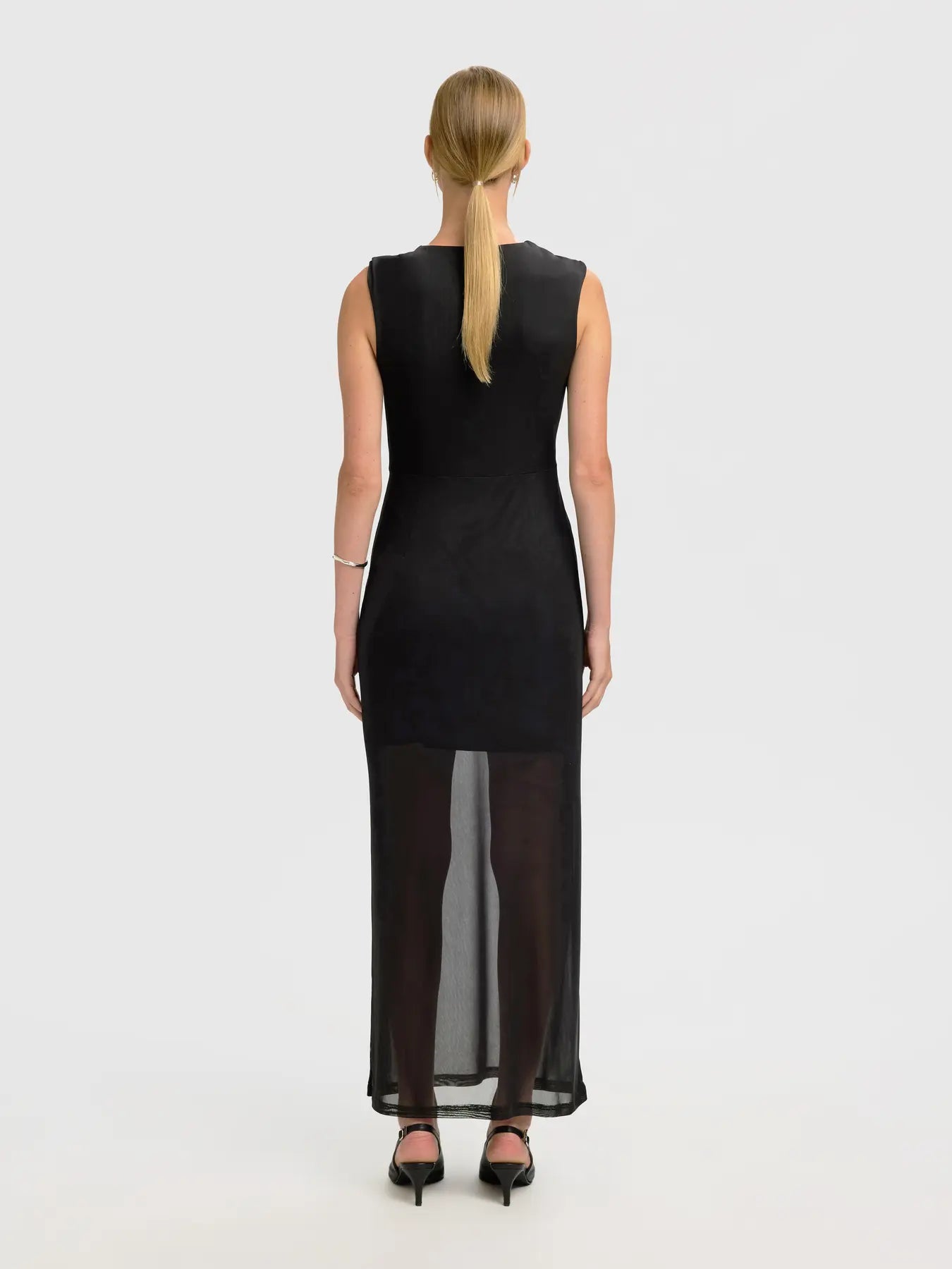 Olga Sl Slim Ankle Dress - Svart