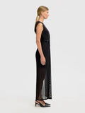 Olga Sl Slim Ankle Dress - Svart
