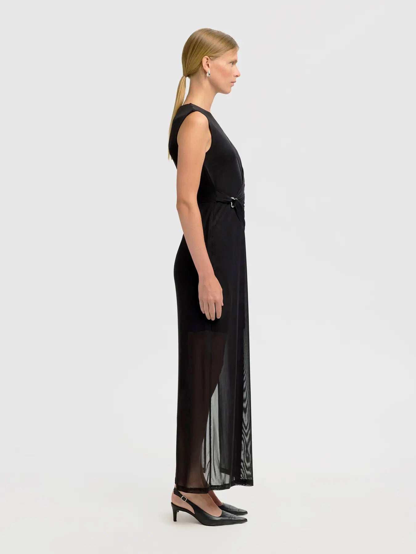 Olga Sl Slim Ankle Dress - Svart