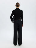 Ingrid Ls Knit Wool Blend Roll Neck - Svart