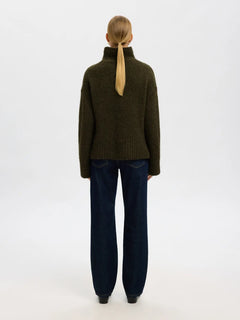 Gabriella LS Knit High Neck - Deep Depths