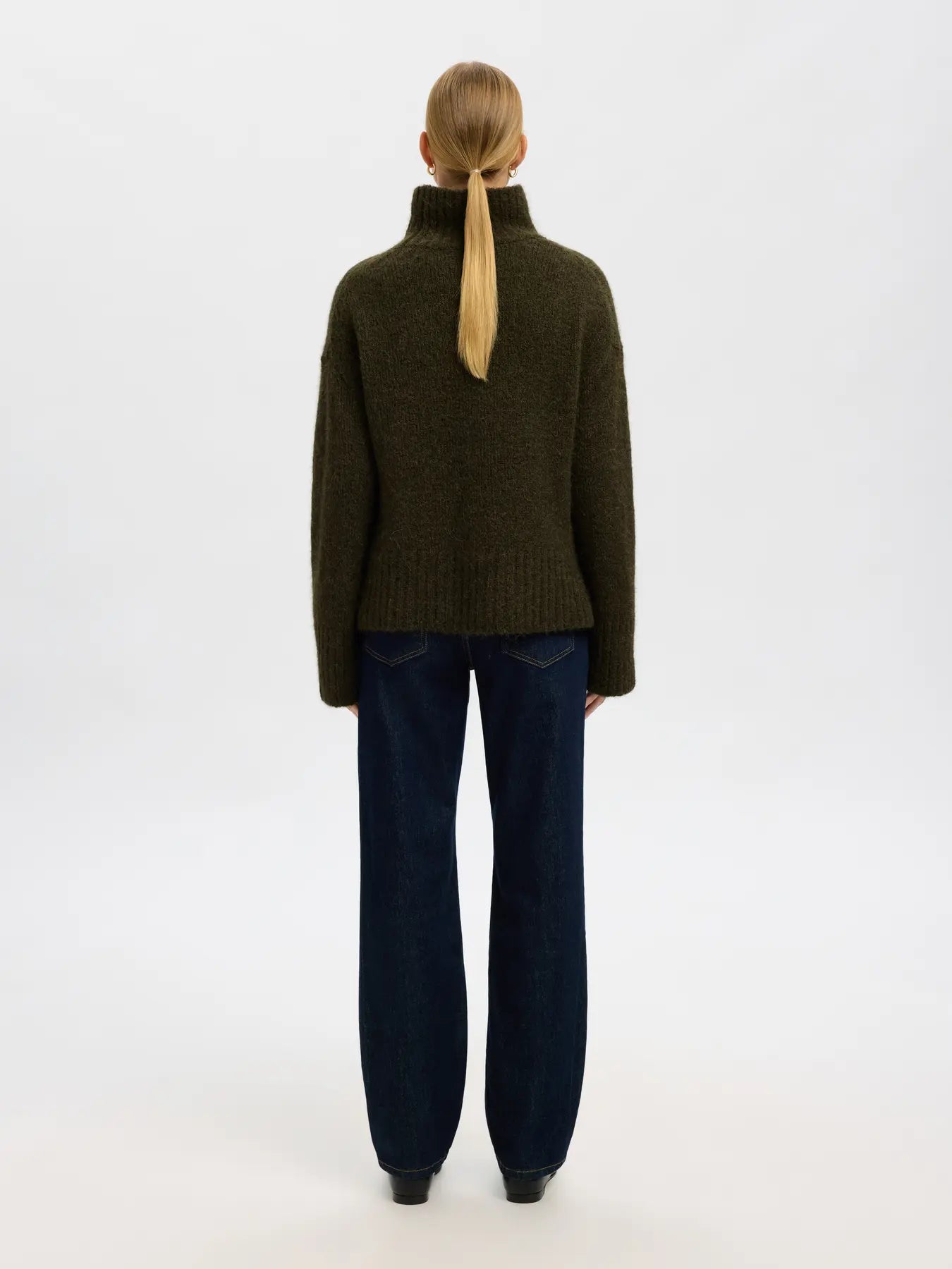 Gabriella LS Knit High Neck - Deep Depths