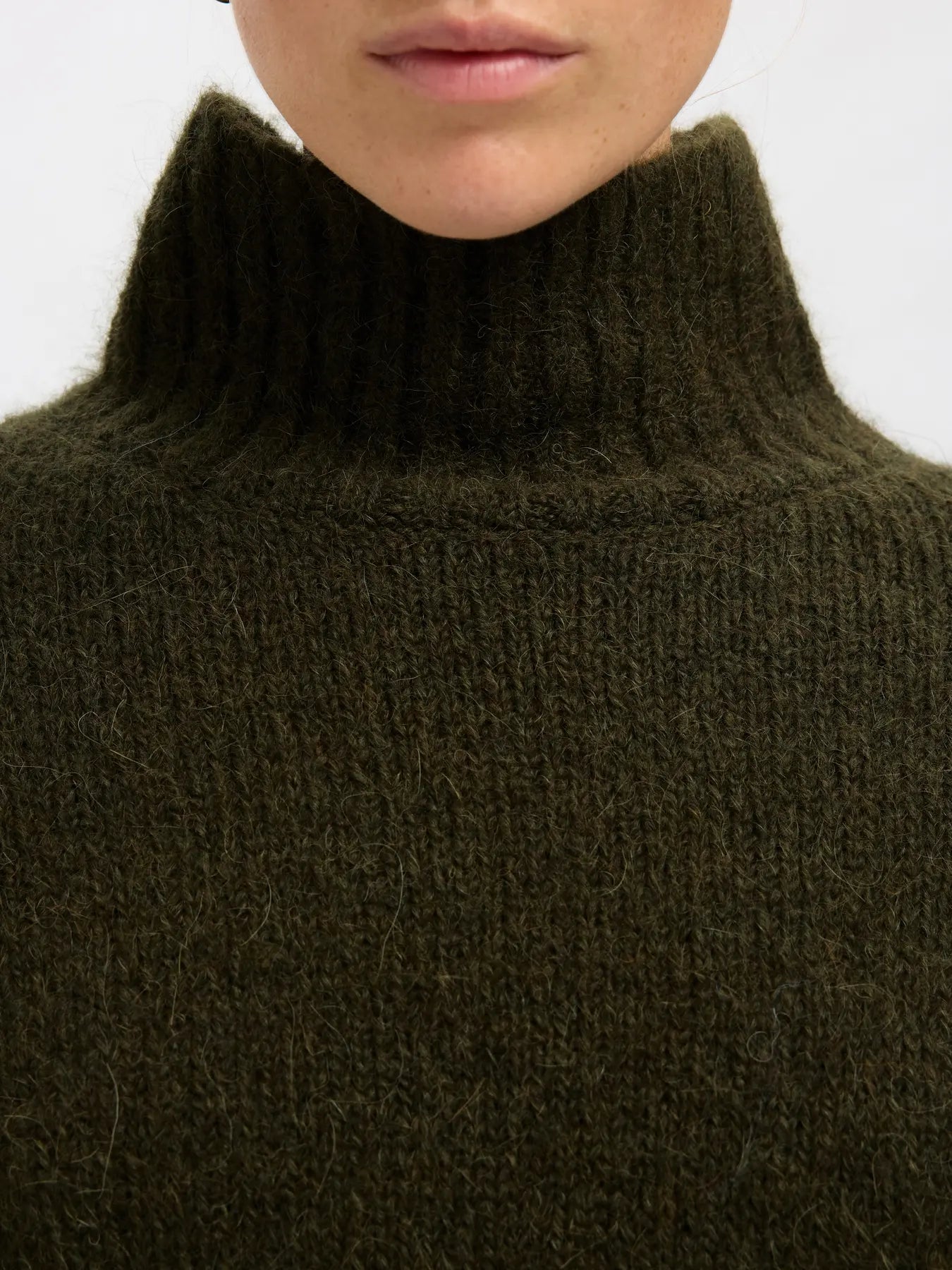 Gabriella LS Knit High Neck - Deep Depths