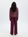 Alva Ls Knit Stripe O-Neck - Fig