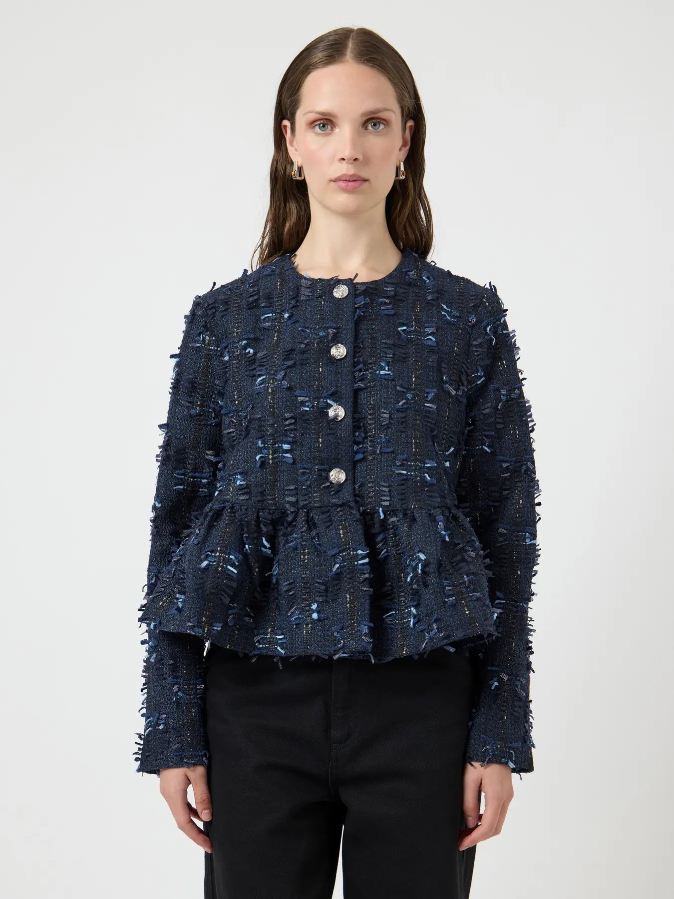 Yasdira Ls Short Jacket - Navy Blazer