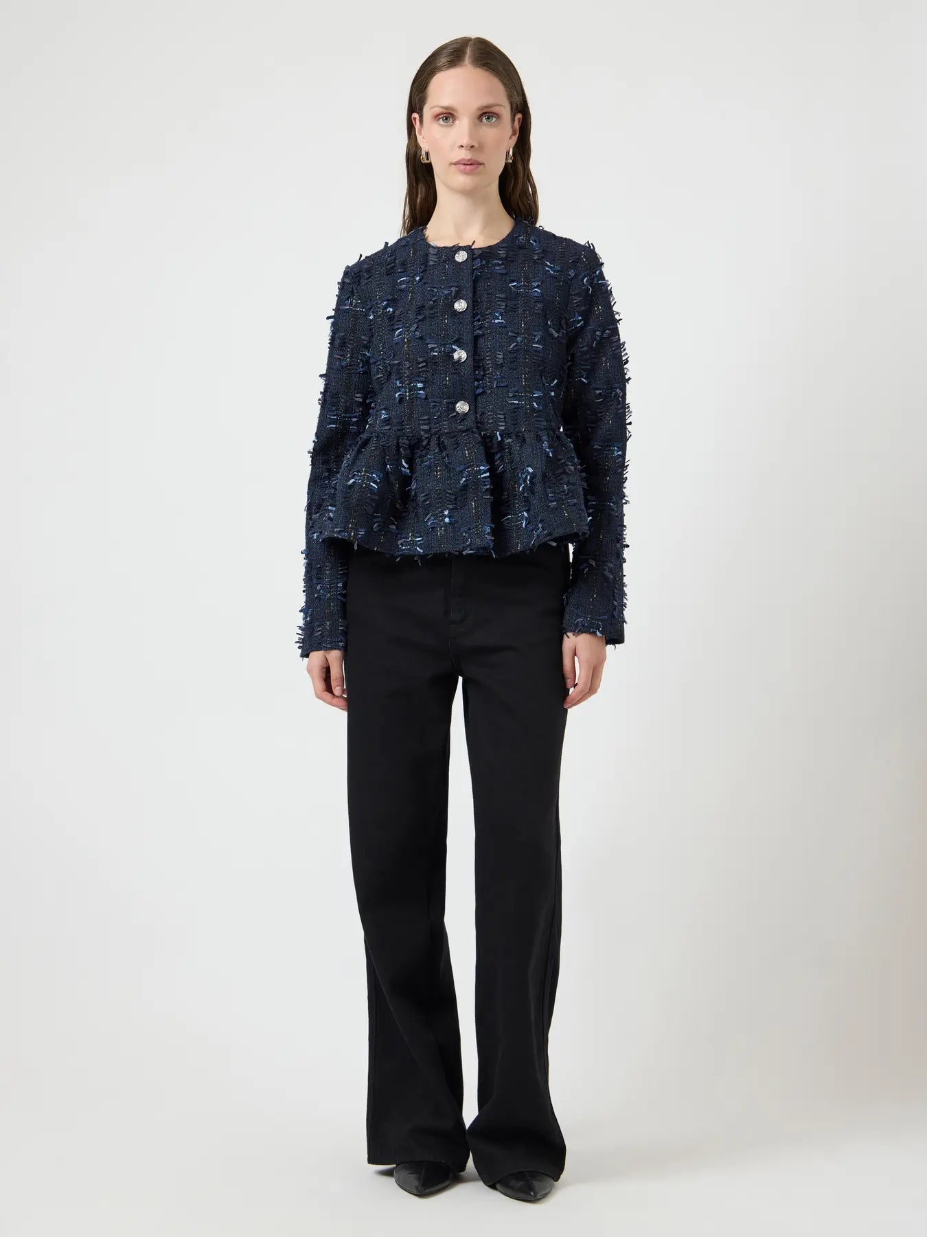 Yasdira Ls Short Jacket - Navy Blazer