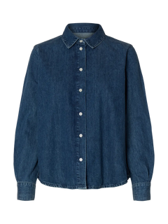 Bea Noa Ls Regular Shirt - Medium Blue Denim