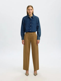 Bea Noa Ls Regular Shirt - Medium Blue Denim