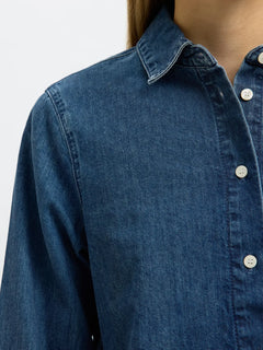 Bea Noa Ls Regular Shirt - Medium Blue Denim