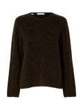 Lulu Brushed Ls Knit O-Neck - Delicioso Melange