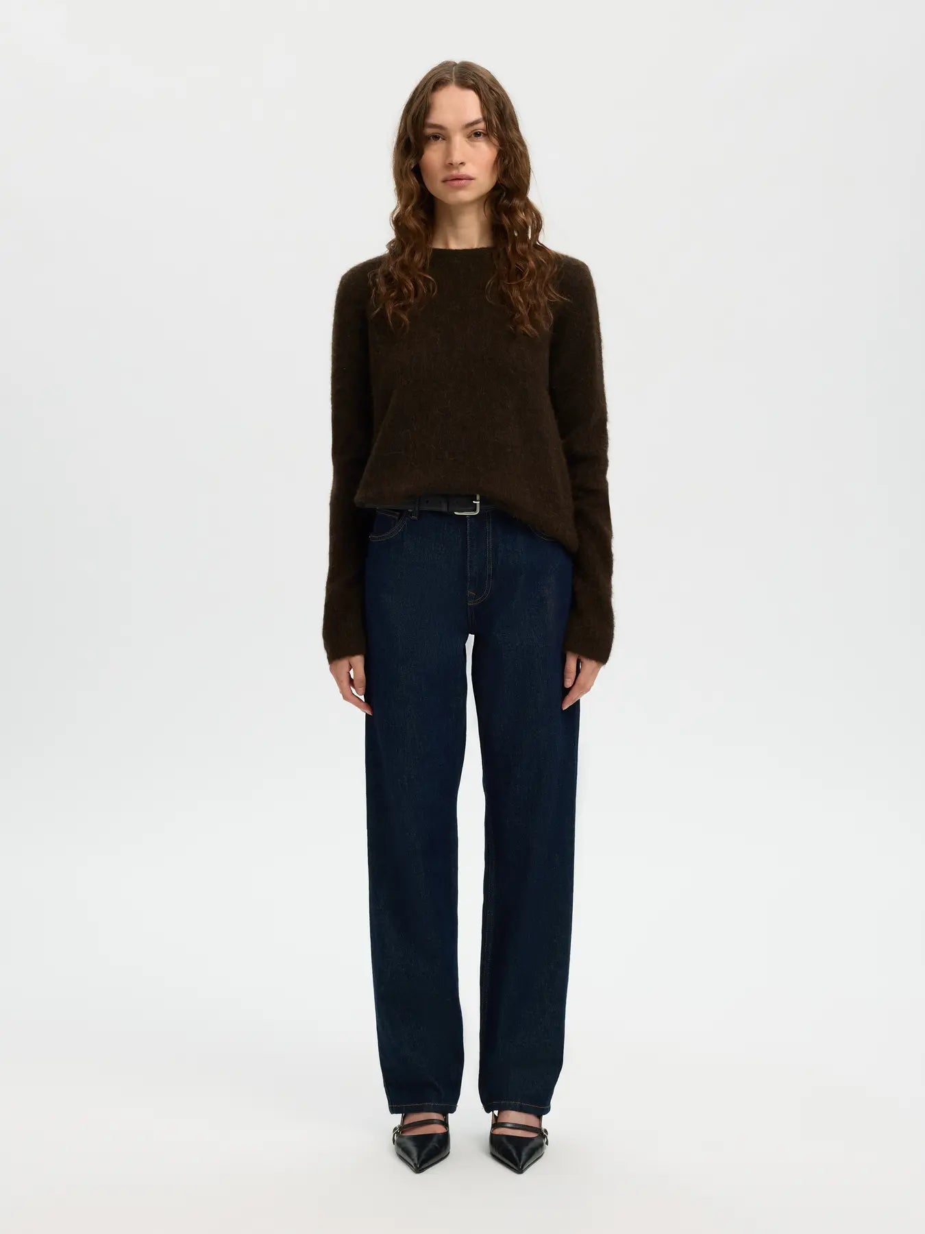 Lulu Brushed Ls Knit O-Neck - Delicioso Melange