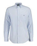 Reg Oxford Banker Stripe Shirt - Light Blue