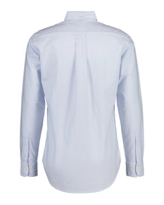Reg Oxford Banker Stripe Shirt - Light Blue