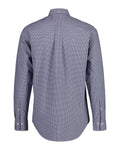 Reg Poplin Micro Check Shirt - College Blue