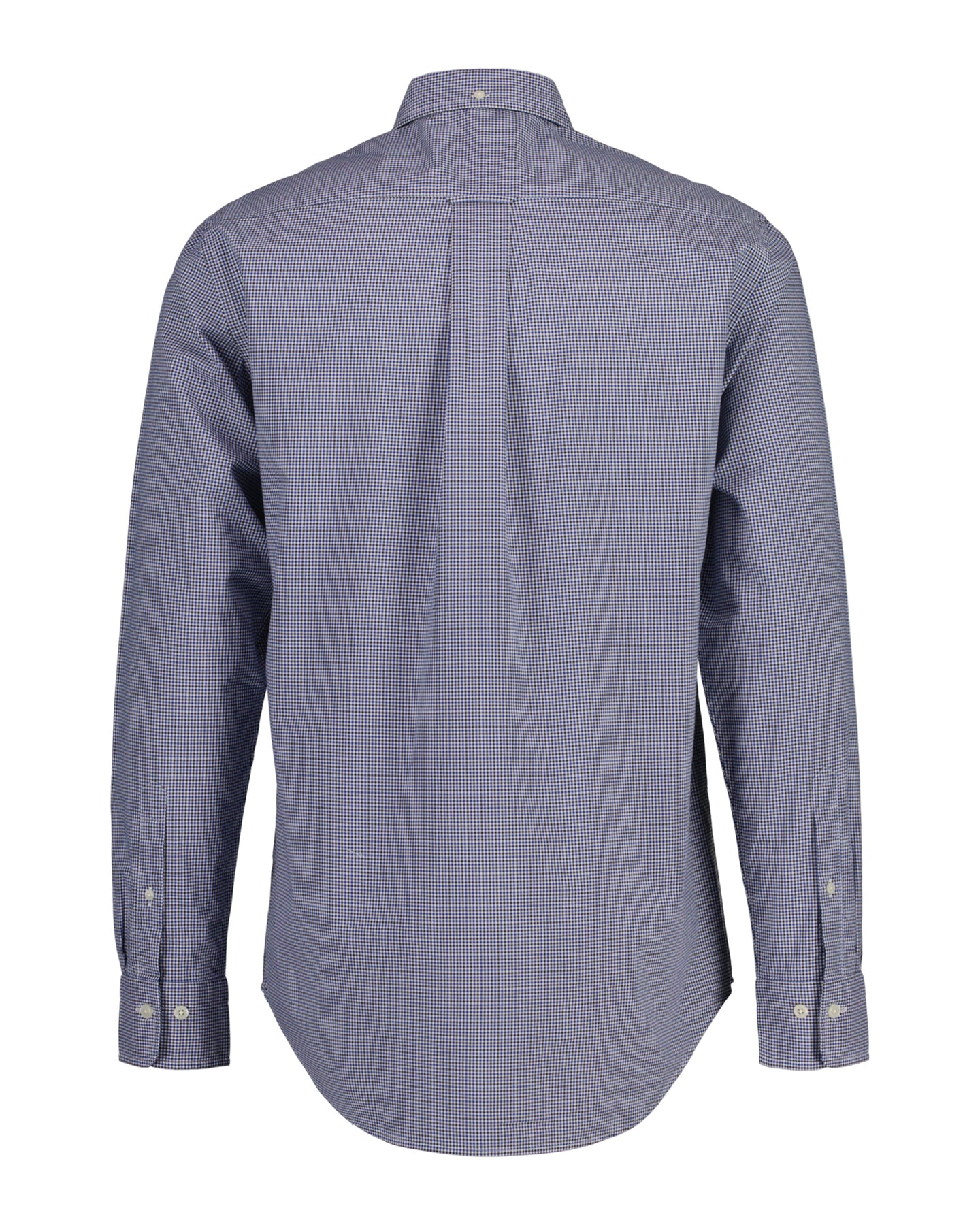 Reg Poplin Micro Check Shirt - College Blue