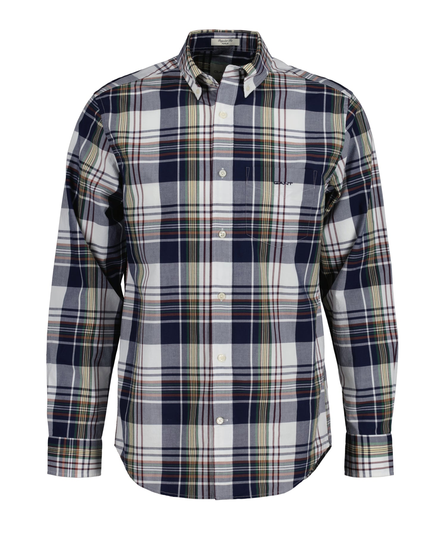 Reg Poplin Check Shirt - Classic Blue