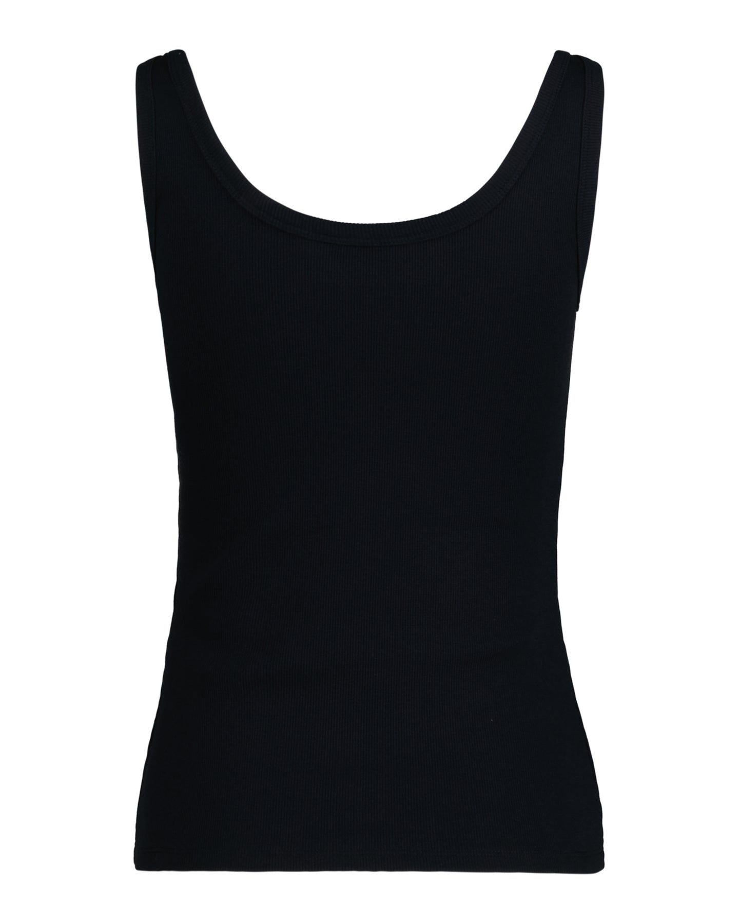 Slim Ribbed Tank Top - Black