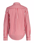 Reg Poplin Wide Striped Shirt - Bright Red