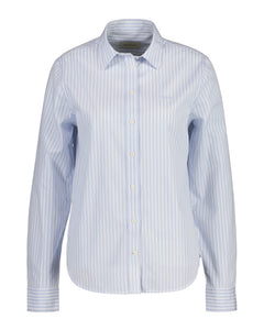 Reg Poplin Striped Shirt - Light Blue
