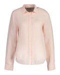 Reg Linen Stripe Shirt - Peachy Pink