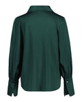 Reg Pop Over High Cuff Blouse - Tartan Green
