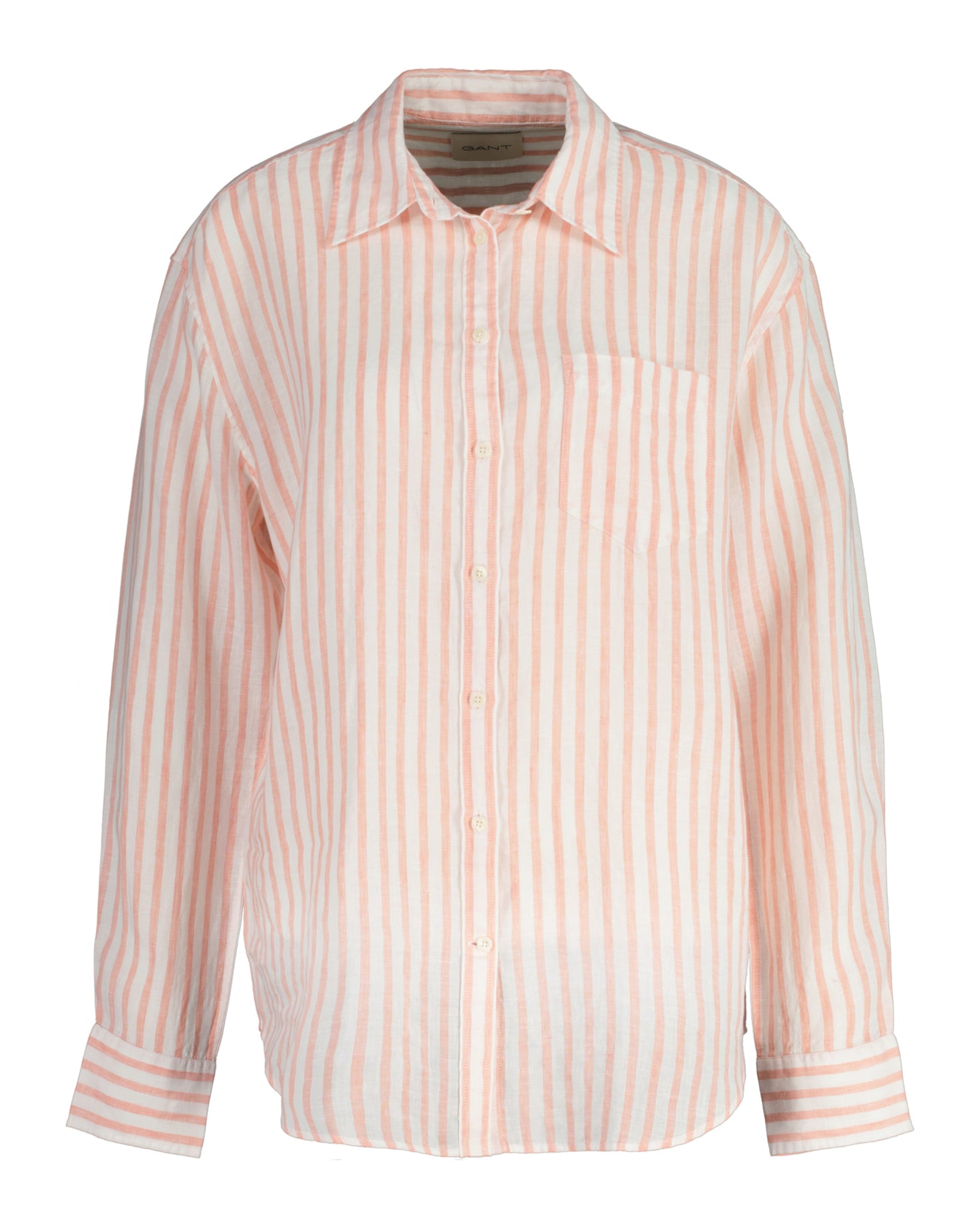 Rel Striped Linen Shirt - Peachy Pink