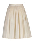 Ctn Pleated Skirt - Krämvit