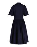 Ctn Pleated Ss Skjortklänning - Evening Blue
