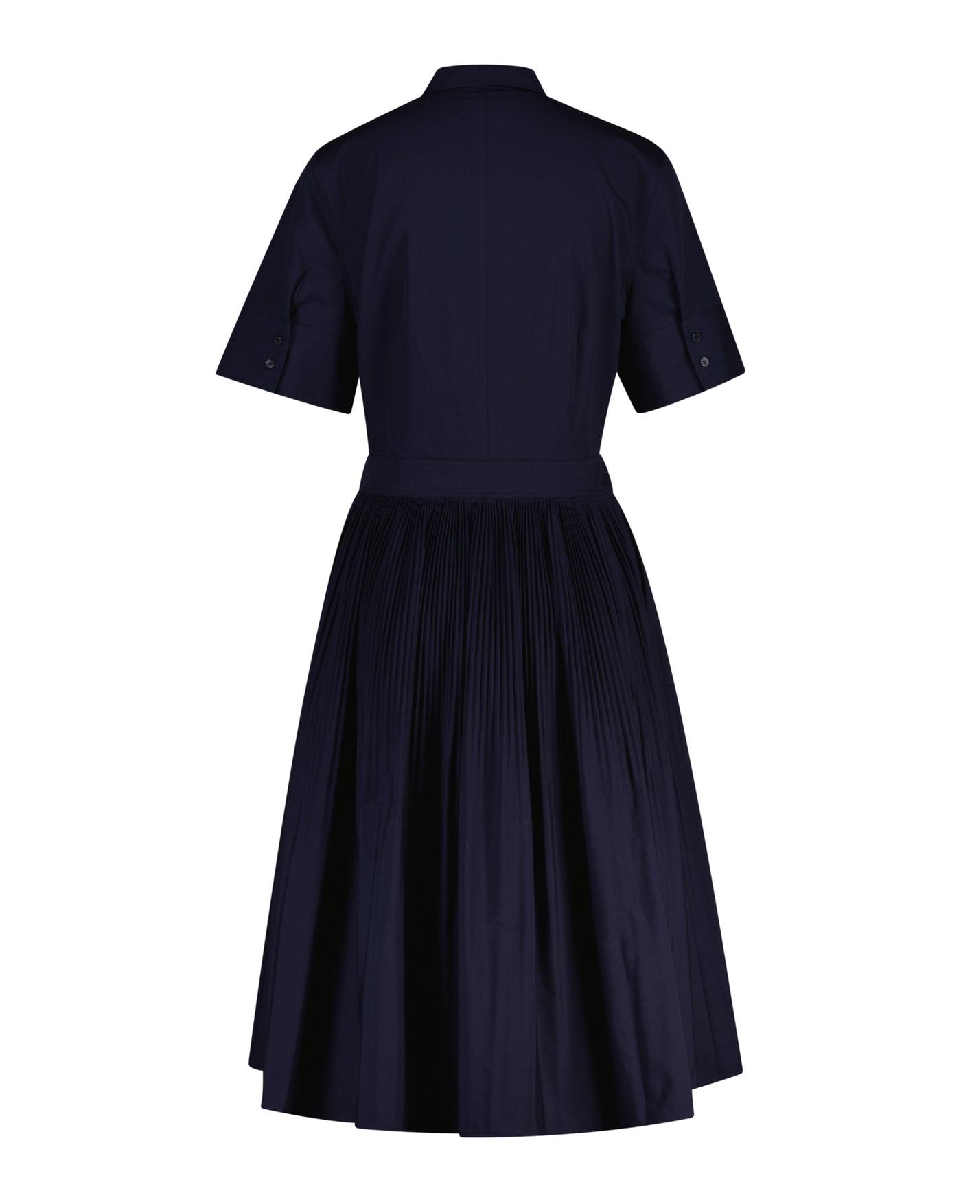 Ctn Pleated Ss Skjortklänning - Evening Blue