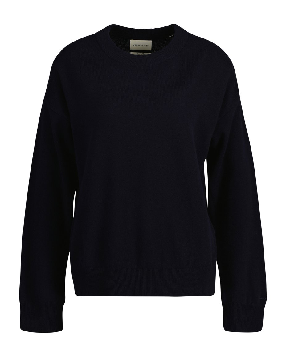 Superfine Lambswool C-Neck - Evening Blue