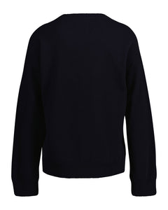 Superfine Lambswool C-Neck - Evening Blue