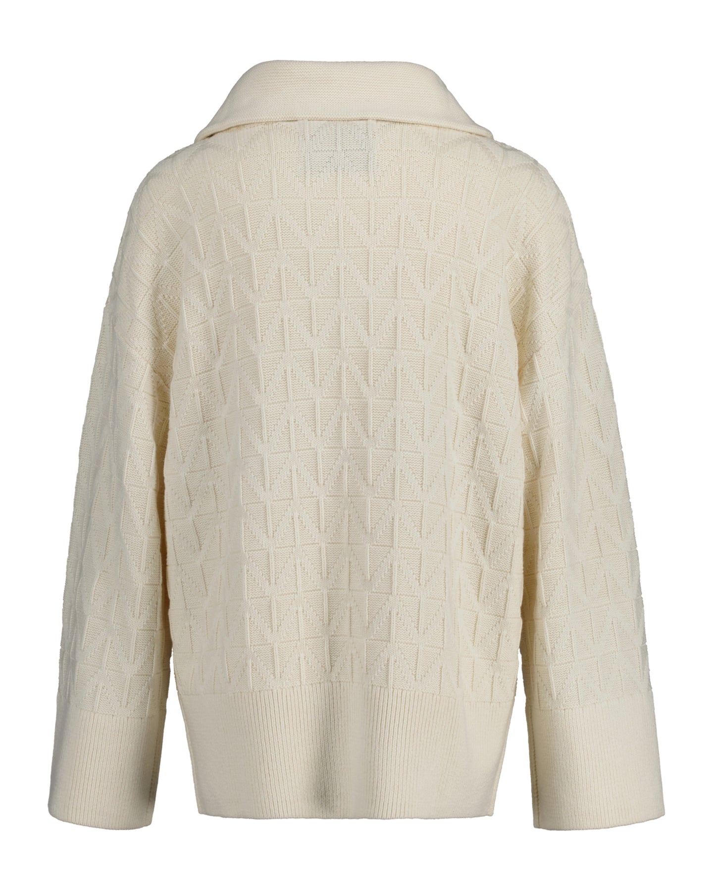 Herringbone Half Zip - Cream