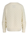 Textured Knit V-Neck - Cream