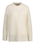 Herringbone Detail C-Neck - Cream