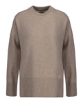 Herringbone Detail C-Neck - Warm Grey