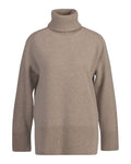 Herringbone Detail Rollneck - Warm Grey