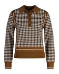 Houndstooth Jacquard Polo - Cacao