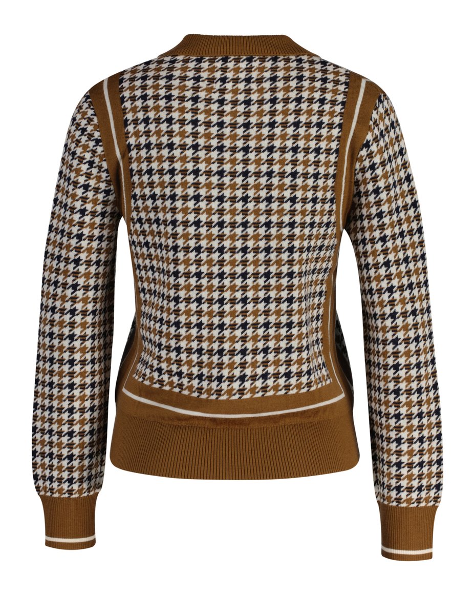 Houndstooth Jacquard Polo - Cacao