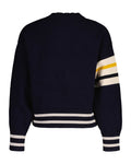 Gant Varsity Knitted Jacket - Evening Blue