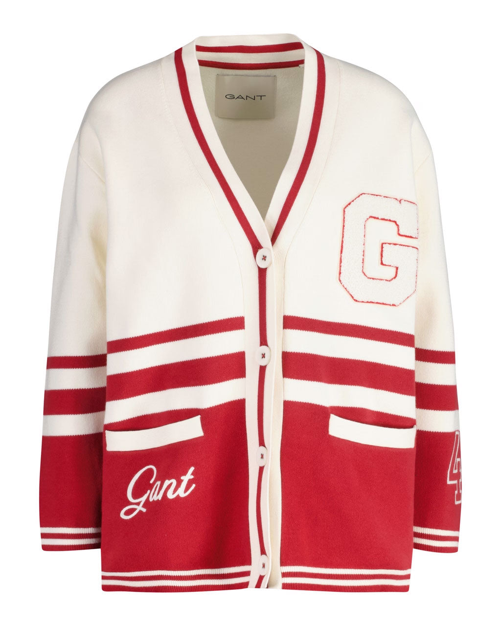 Gant Varsity Kofta - Cream