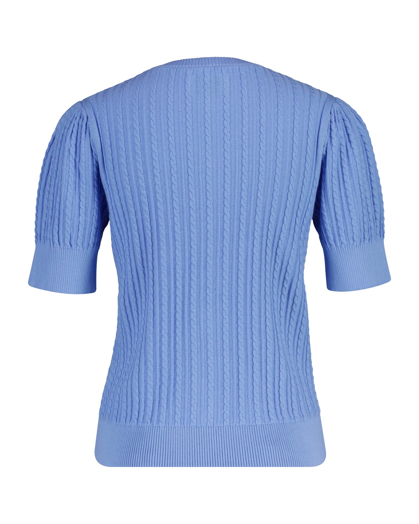 Cotton Cable SS Cardigan - Hydrangea Blue