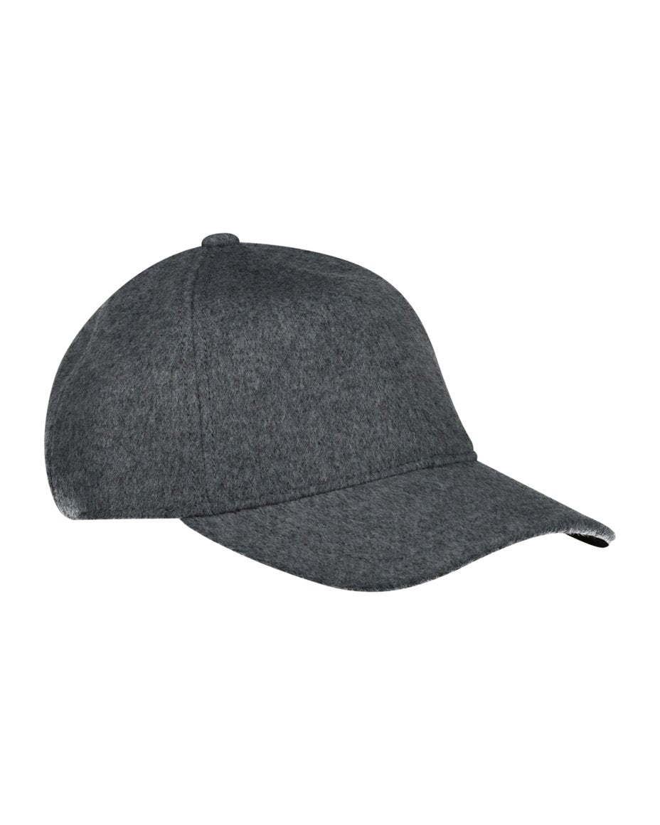 Lustrous Melton Cap - Dark Grey Melange