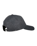 Lustrous Melton Cap - Dark Grey Melange