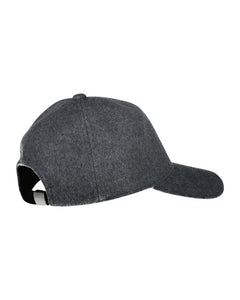 Lustrous Melton Cap - Dark Grey Melange